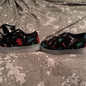 Toddler boy dinosaur print Velcro light up shoes